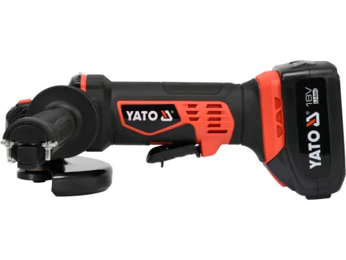YATO Akkus sarokcsiszoló 125 mm 18 V Li-Ion (2 x 3,0 Ah akku + töltő)