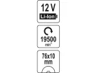 YATO Akkus vágószerszám 76 x 10 mm szénkefe nélküli 12 V Li-Ion (akku + töltő nélkül)