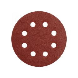 YATO Tépőzáras fíbertárcsa 125 mm / P80 8 lyukas (5 db)